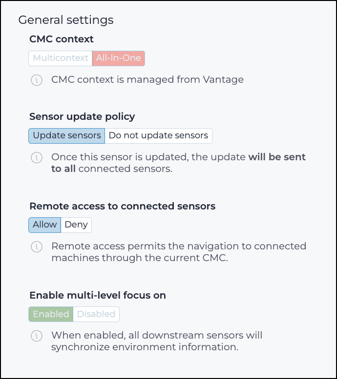 General settings