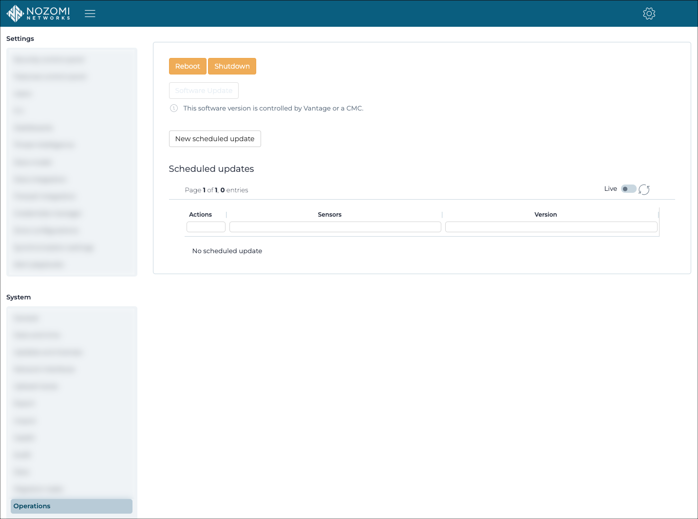 Operations page