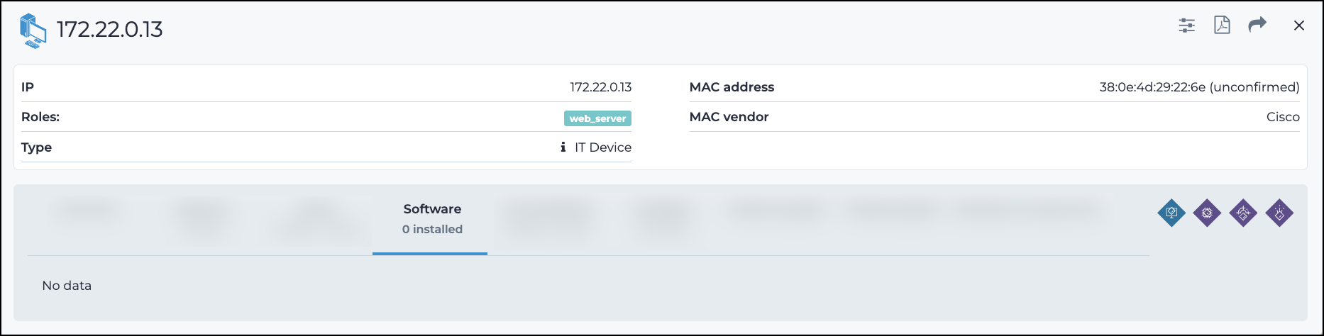 Software tab