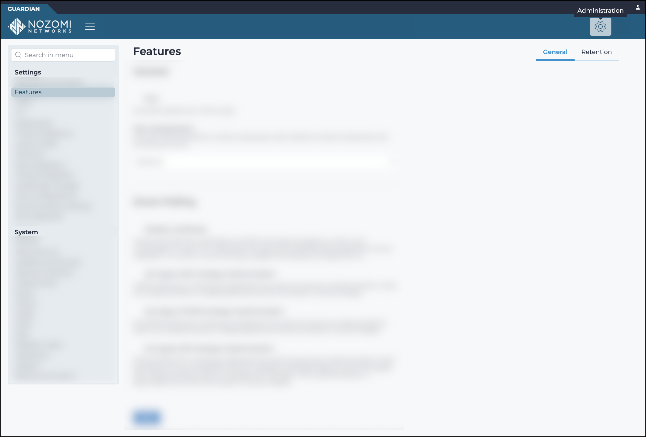 Features page