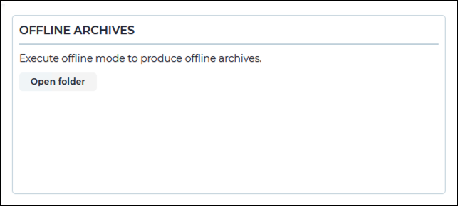 Offline archives