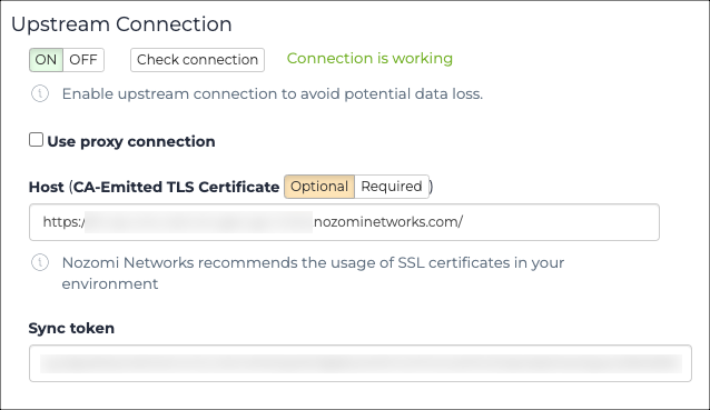 Upstream connection