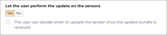 Let user perform updates section