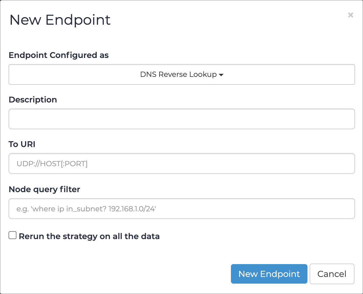 DNS Reserve Lookup dialog