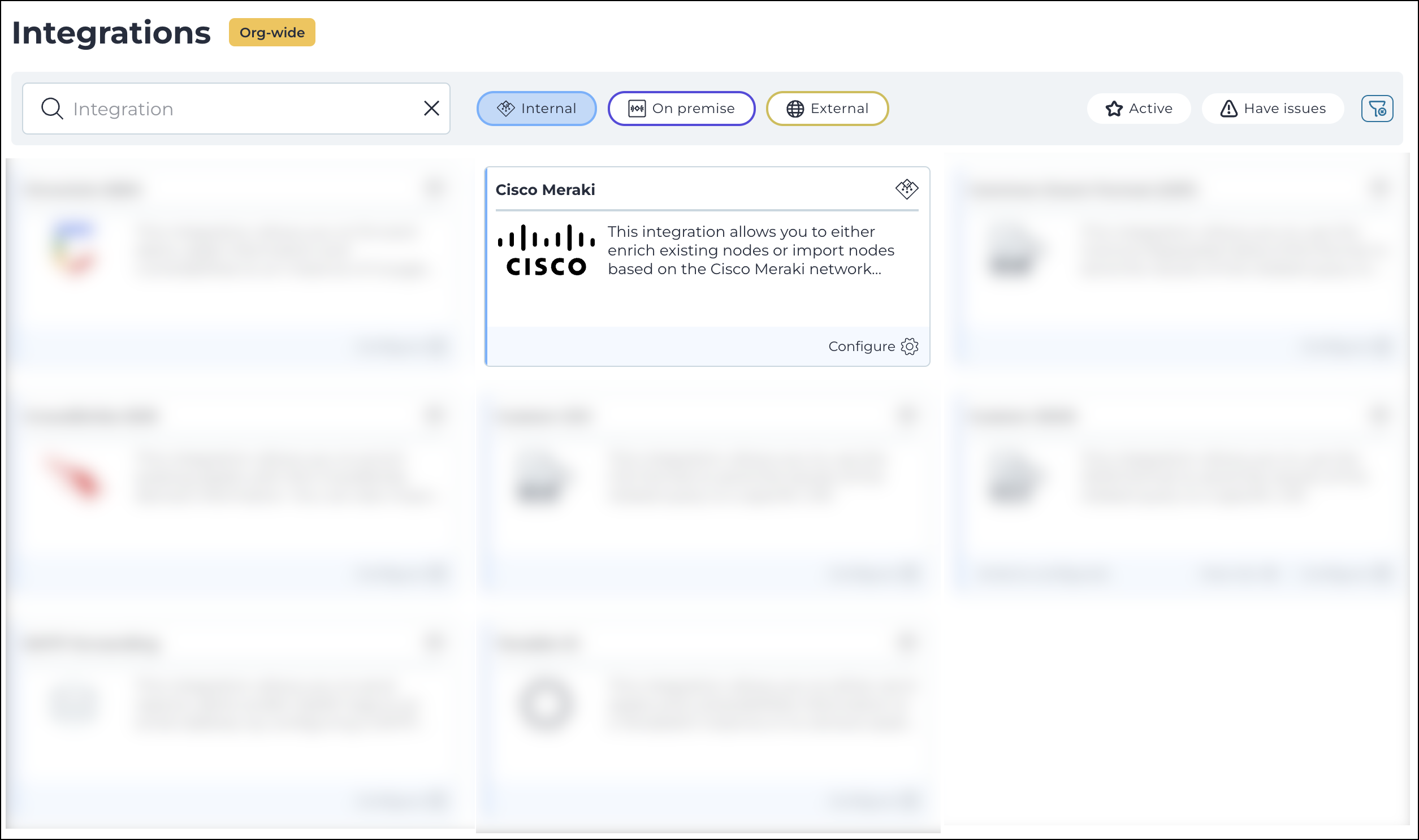 Internal integrations