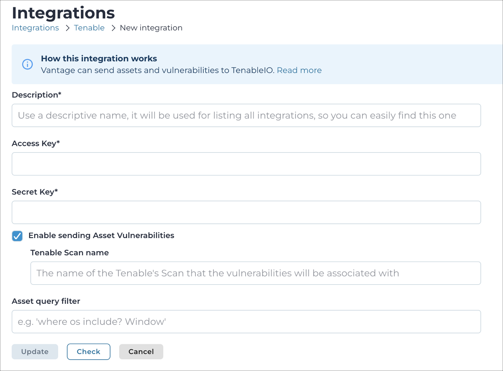 Update integrations