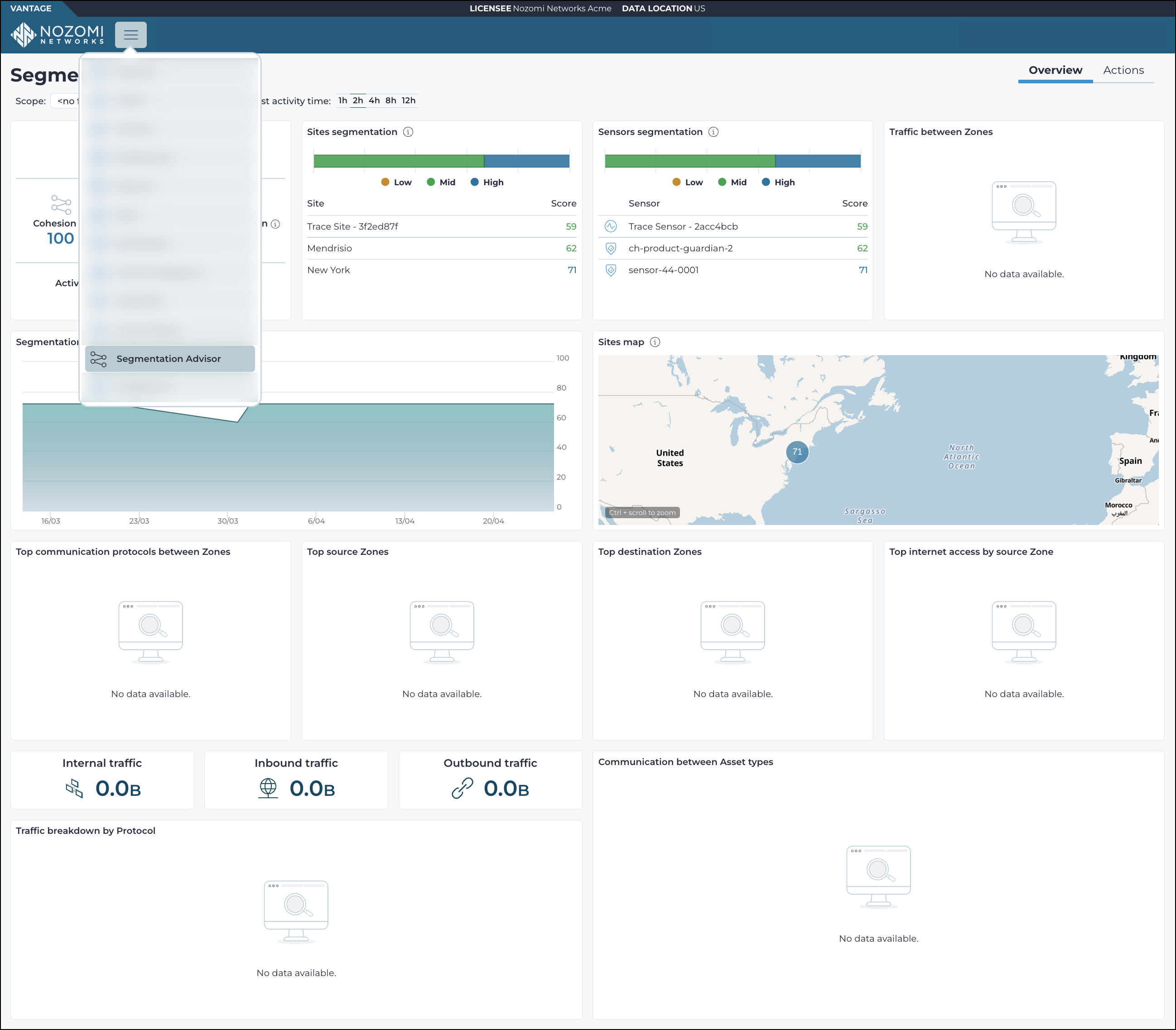 Segmentation Advisor page