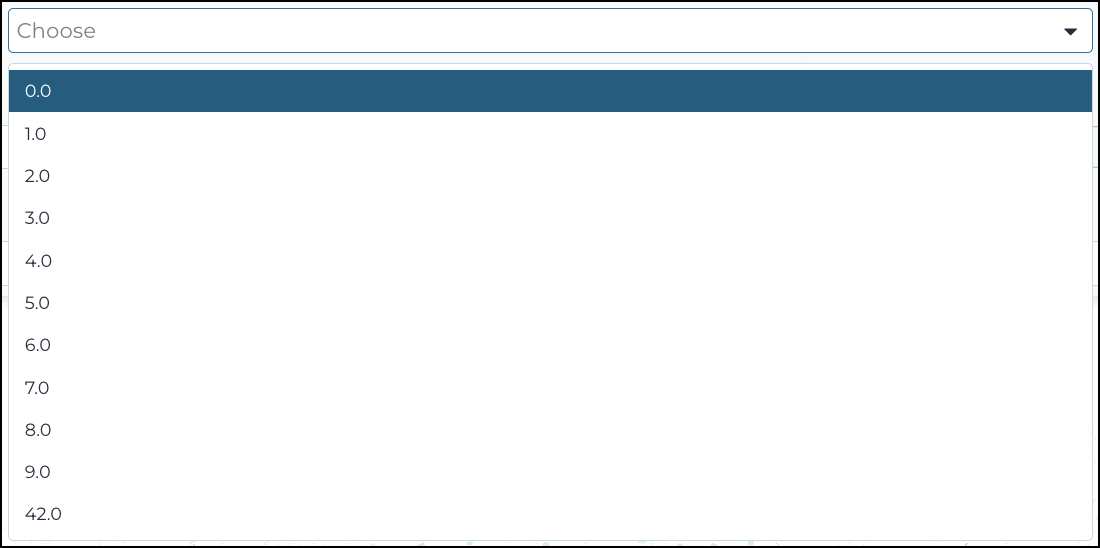 The choose dropdown that shows options related to alert risk