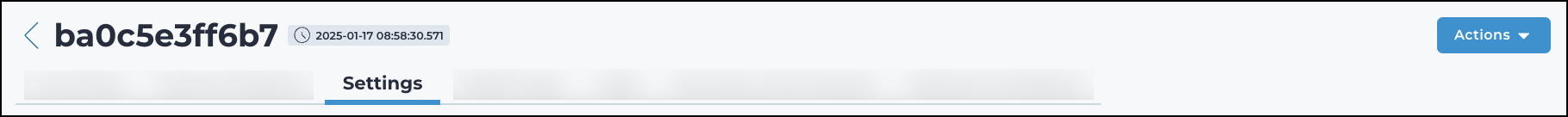 Settings tab