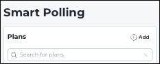 Smart Polling page showing the add button