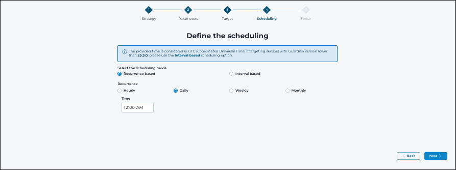 Configure when the Smart Polling plan will run using recurrence or interval settings