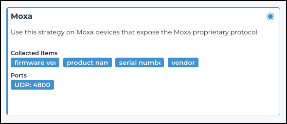 Moxa strategy selection for Smart Polling plan without credentials