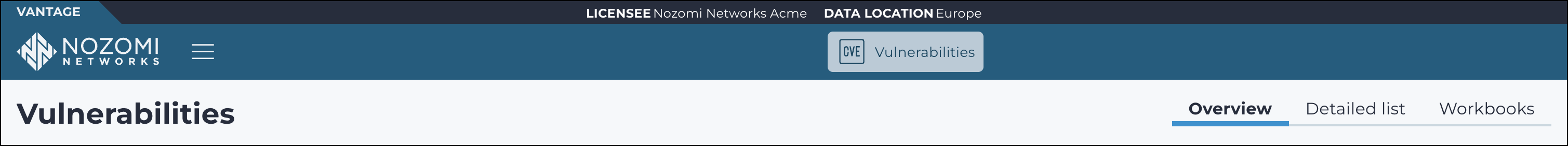 Vulnerabilities page